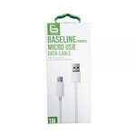 כבל סינכרון וטעינה BASELINE MICRO-USB 2M