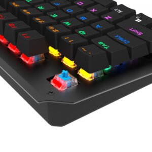 מקלדת גיימינג מכנית בעל תאורת RGB לכל אורך המקלדת ומסביבה מבית PHILIPS